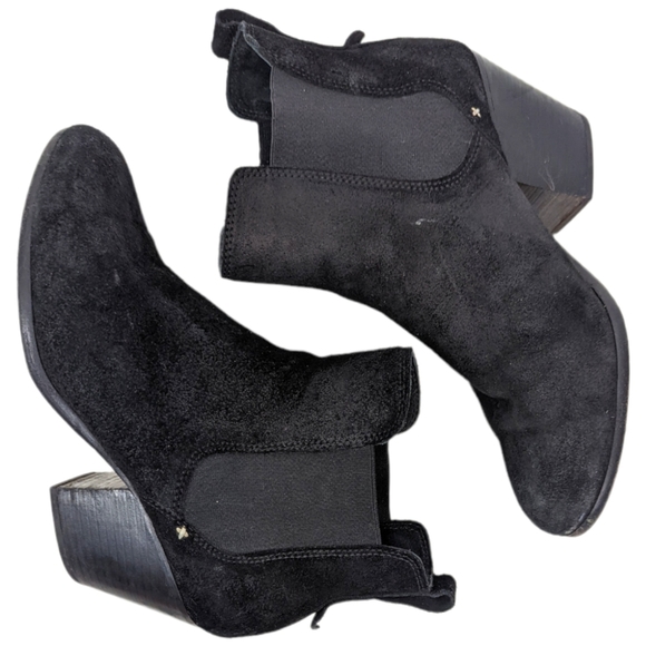 Rag & Bone Ankle Boots Booties Devon Suede Leather Heeled Black Women's 40 - Picture 3 of 15